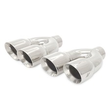 Mishimoto Exhaust Tip Set, Polished, Dual-Y, 2.5in Inlet, 3.5in Outlet picture