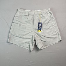 AFTCO Original Fishing Shorts Men's 34 Light Gray 8” Inseam UPF 50 Nylon NWT picture