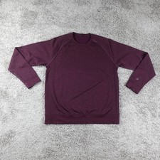 Lululemon Engineered Warmth Long Sleeve Crewneck Mens Large Maroon Red picture