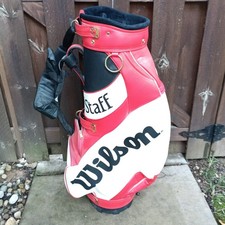 Wilson Staff Golf Bag Red White Black 3 Way Embroidered Heartland Classic picture