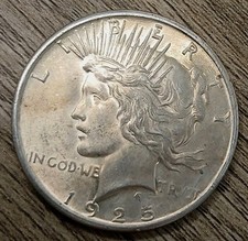 1925-P AU Peace Dollar - Low Shipping #2 picture