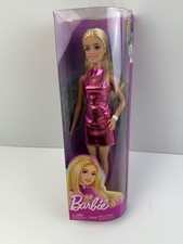 Mattel Barbie Fashionistas Doll w/ Blond Hair, Metallic Pink Minidress #230 3+ picture