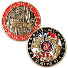 U.S. Marine Corps 250th Anniversary Challenge Coin picture