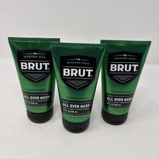 3 PACK Brut Modern Man 3 in 1 All Over Wash With Jojoba Oil, Signature Scent 5oz picture