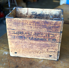 Vintage Hubbard’s Wartime Wood Folding Box Crate WWII Era Military Storage picture