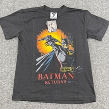 Vintage 1991 Batman Returns T Shirt Youth XL 16/18 Black SSI Movie Deadstock NWT picture