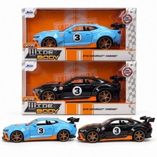 Jada Bigtime Muscle 2016 Chevy Camaro Gulf Wide Body Diecast Lot of 2 Boxed picture