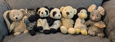 Family of 7 Vintage Russ Berrie Home Buddies Plush Terry Cloth Animals picture