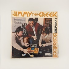 Vtg 1974 Aurora Jimmy The Greek Odds Maker Basketball Board Game 100% COMPLETE picture