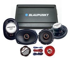 Blaupunkt 1600W 4CH Amp + Warzone 6x9 & 6.5 Speakers + 4Ga Amp Wiring Kit picture