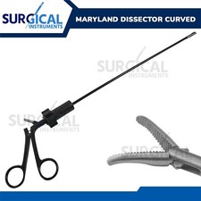 Maryland Dissector Curved Laparoscopic Forceps 330mm Laparoscopy German Grade picture
