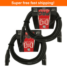 2 Pack Hosa Pro Microphone Cable HMIC-015, Neutrik REAN XLR3F to XLR3M 15Ft  picture