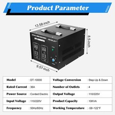 10000W Voltage Converter Step Up/Down Transformer for 110V to 220V/220V to 110V picture