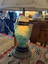 Fabulous 1920’s Chinese Carved Flourite Lamp picture