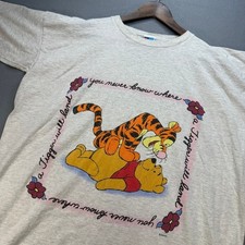VTG Disney Winnie the Pooh Tigger Graphic T-Shirt Oversized Made in USA Retro picture