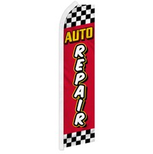 Auto Repair Advertising Swooper Feather Flag Auto Mechanic RED picture