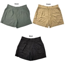 Express Women's High Waisted Pockets Soft Linen Short picture