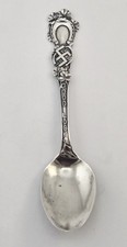 VTG Pre 1933 Paye & Baker Sterling Silver Good Luck Swastika Shamrock Spoon 18g picture