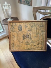 ANTIQUE PERFECT CONDITION COULTON WAUGH CAPE COD PICTORIAL MAP SIGNED AND DATED picture