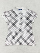 Burberry Blue Label Vintage Nova Check Collar Plaid Polo Shirt Vintage Women’s picture