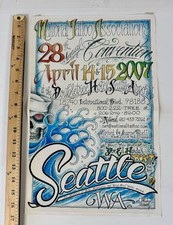 2007 National Tattoo Assoc. Seattle Convention Poster By Jack Rudy RIP 11x17 picture