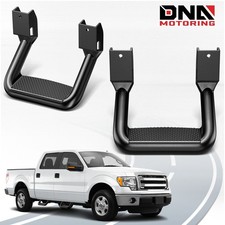 2Pcs Universal For Chevy GMC Dodge Ram Truck Pickup SUV Black Aluminum Side Step picture