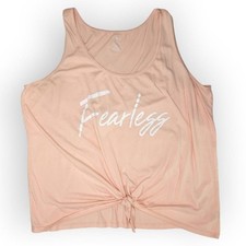 Torrid Peach Tie-Front Fearless Active Tank 3 picture
