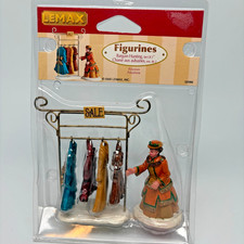 Lemax BARGAIN HUNTING Set of 2, Victorian Shopper 2005, New Old Stock picture