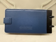 Levenger Circa Leather Pocket Address Book Blue NWT Vintage Travel 5x2￼ picture