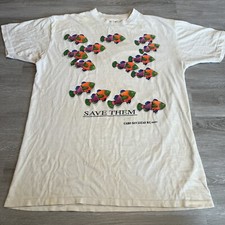 Vintage Cabo San Lucas Save The Fish Mexico Tourist T-Shirt Size XL Distressed picture