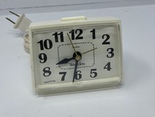 Westclox White Alarm Clock E54/55 Works Excellent Condition picture