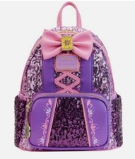 Disney Loungefly Tangled Sequins Backpack Rare Find  In Hand NWT picture