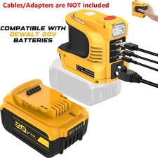 1/4x 220W Power Inverter/5.0AH Battery For Dewalt 20V DCB205 , DC 20V to AC 110V picture