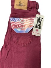Vintage 90s high rise Bluxton Style 308 Women's Stretch Burgundy Jeans picture