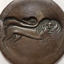 1797 Great Britain Penny Cartwheel - Counterstamped Lion Image - SKU-Q4429 picture