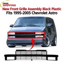 New Front Grille Assembly Black Plastic Fits 1995-2005 Chevrolet Astro GM1200389 picture