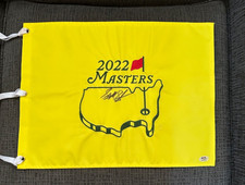 SCOTTIE SCHEFFLER  2022 Champion Masters Flag Signed Autographed   PSA CERTIFIED picture