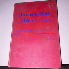 Vintage 1957 Intermediate Algebra Rees Sparks 2nd Edition McGraw Hill Textbook picture