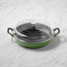 Staub Enameled Cast Iron Everything Braiser 3.5 Qt Glass Lid Induction Oven Safe picture
