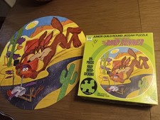 Vintage 1974 Looney Tunes Wile E Coyote Road Runner Round Puzzle (Whitman) picture