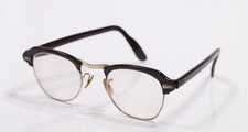 B&L Bausch & Lomb Vintage 50s 60s Half Rim 12K GF Browline Glasses 4 1/2-6 picture