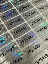 100 HOLOGRAM TAMPER PROOF EVIDENT,WARRANTY VOID,SECURITY STICKERS 20mm x 10mm picture