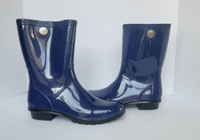 UGG Sienna Rain Boots Women's 9 Blue Jay Glossy Waterproof 1014452 New Defects picture