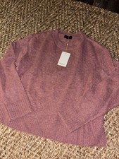 Quince Women's Sz Medium Mauve 100% Mongolian Cashmere Crewneck Pullover Sweater picture
