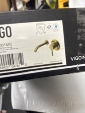 VIGO Olus Single Handle Wall Mount Bathroom Faucet in Matte Brushed Gold picture