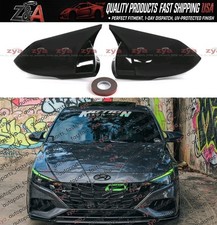 FOR 21-26 ELANTRA M STYLE GLOSS BLACK SIDE MIRROR COVER CAP OVERLAY W/ LED LIGHT picture