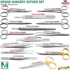 NEW PREMIUM 15 PC MINOR SURGERY SUTURE SET SURGICAL INSTRUMENTS KIT-ALL IN ONE picture