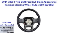 2024 -25 F-150 OEM Ford XLT Black Appearance Package Steering Wheel RL3Z-3600-BA picture