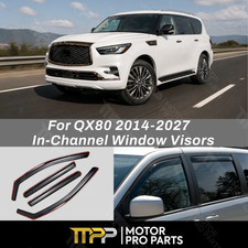In-Channel Rain Guards Window Visors Vent Deflectors For 2014-2027 Infiniti QX80 picture