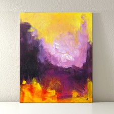 Original Abstract Expressionist Painting 16x20 Modern Canvas Wall Art picture